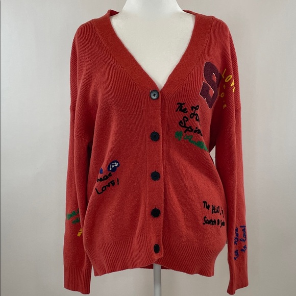 Scotch & Soda Varsity Embroidered Cardigan, M - Picture 5 of 14